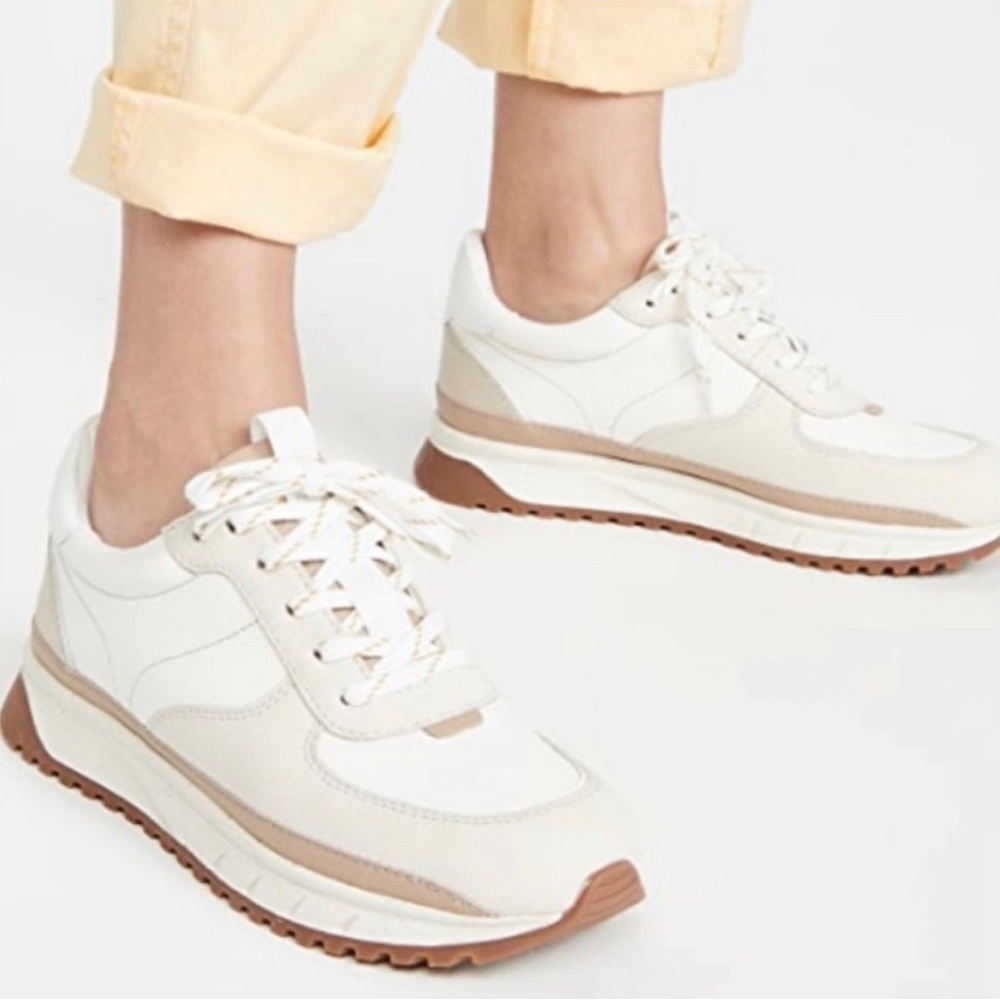 MADEWELL KICKOFF TRAINER LEATHER SNEAKERS NEUTRAL COLORBLOCK